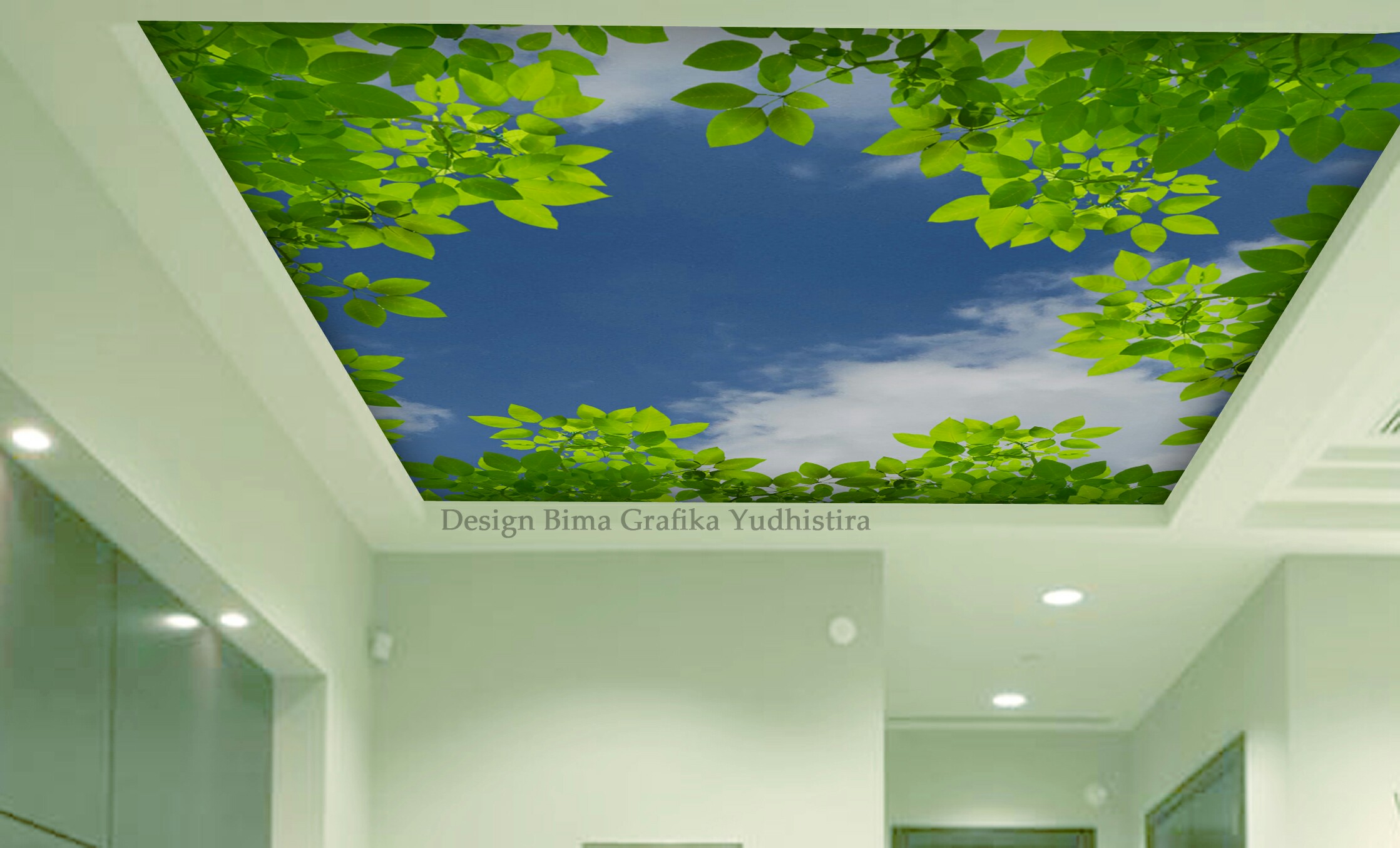 Wallpaper Dinding Custom 3D Untuk Plafon Wallpaper Dinding 3D